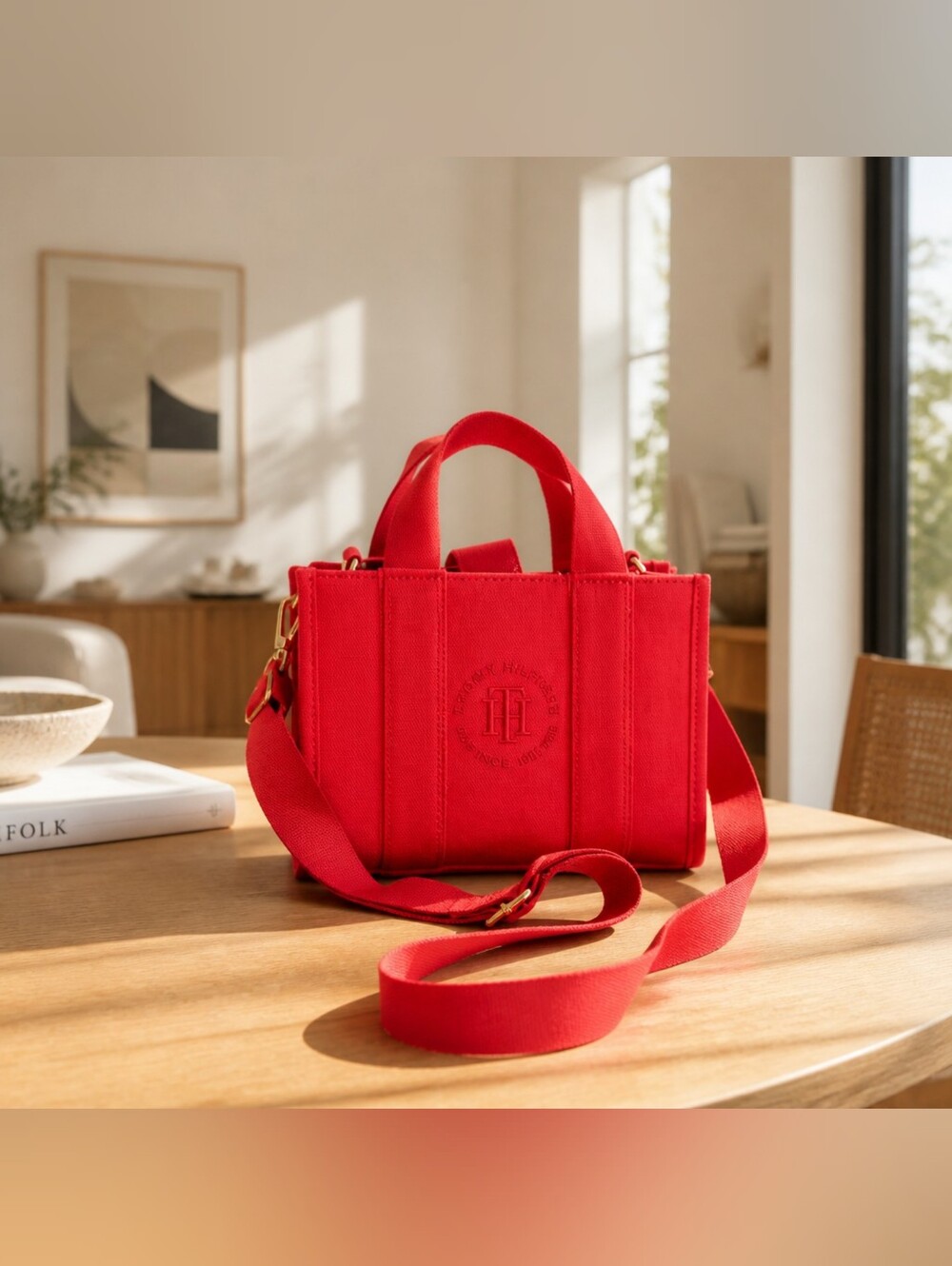 Tommy Hilfiger Red Mini Tote Crossbody Bag NWT